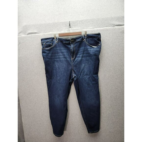 Torrid Womens Mid-Rise Super Skinny Jeans Size 28R Blue Denim Cotton Blend - Picture 1 of 5